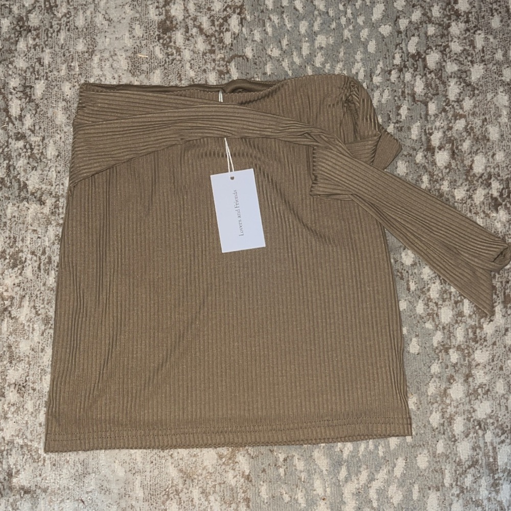 Lovers + friends ribbed mini skirt